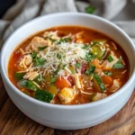 Italian chicken veggie soup