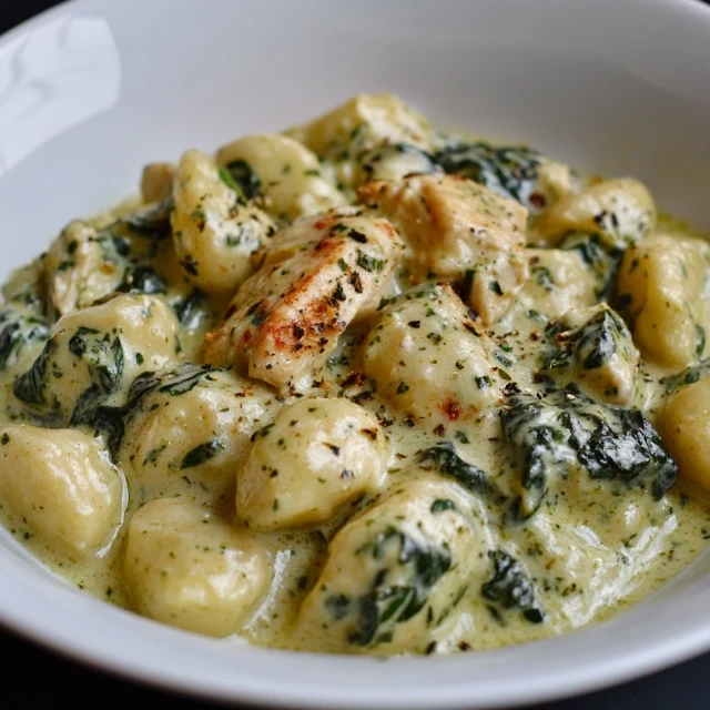 creamy spinach chicken gnocchi