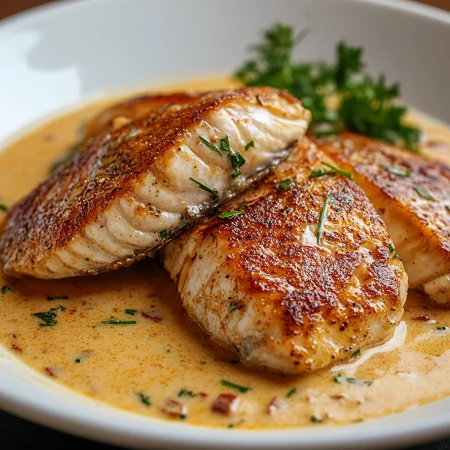 Red snapper with creamy Creole sauce