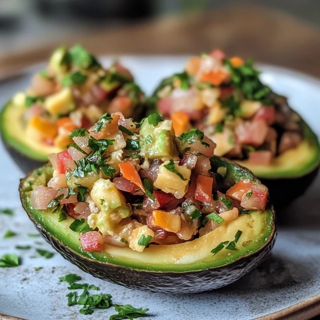keto ceviche stuffed avocado