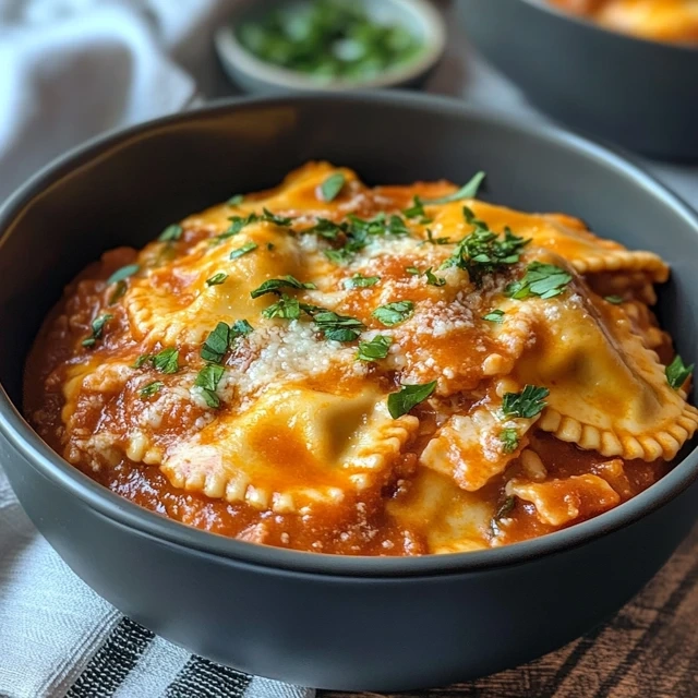 Slow Cooker Ravioli Lasagna