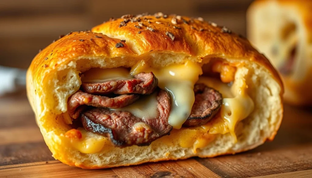 Philly Cheesesteak Cheesy Bread