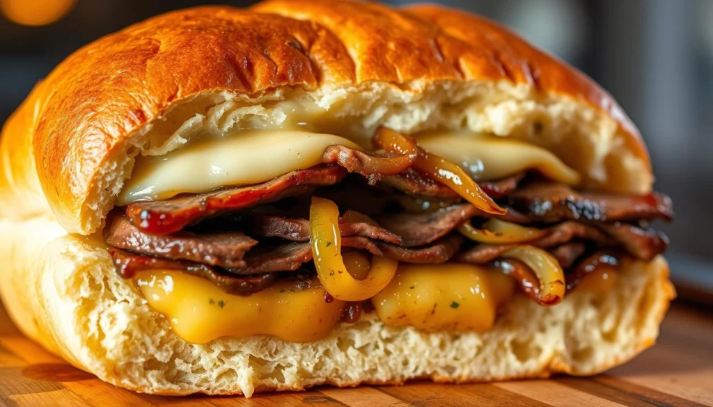 Philly Cheesesteak Cheesy Bread