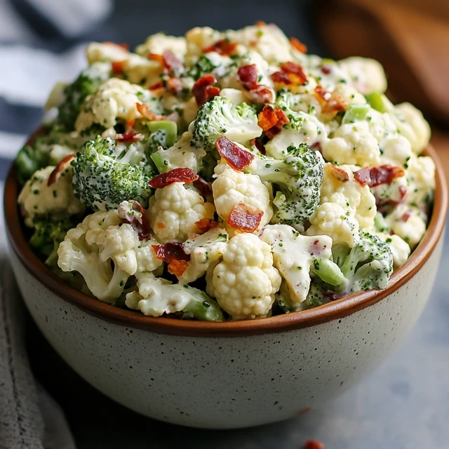 Amish Broccoli Cauliflower Salad