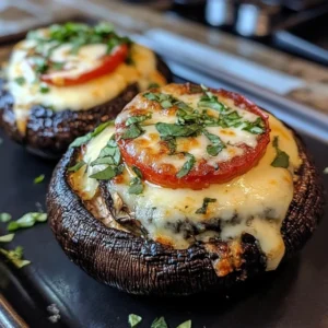 Caprese Stuffed Garlic Butter Portobellos