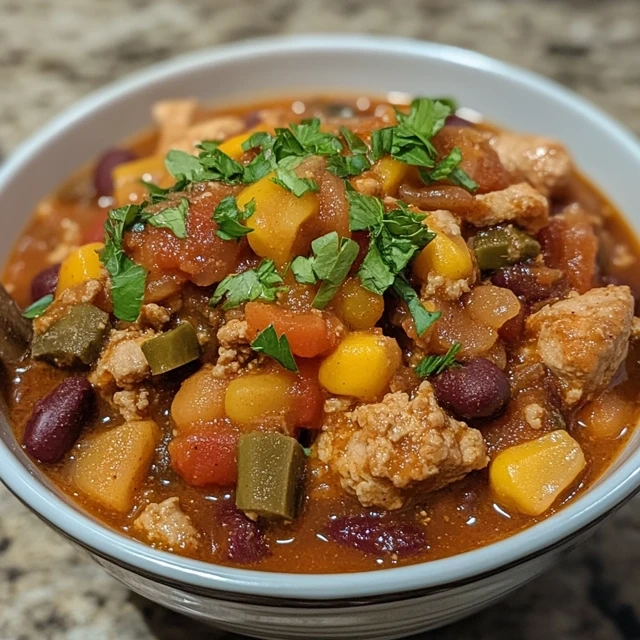 veggie-packed turkey chili