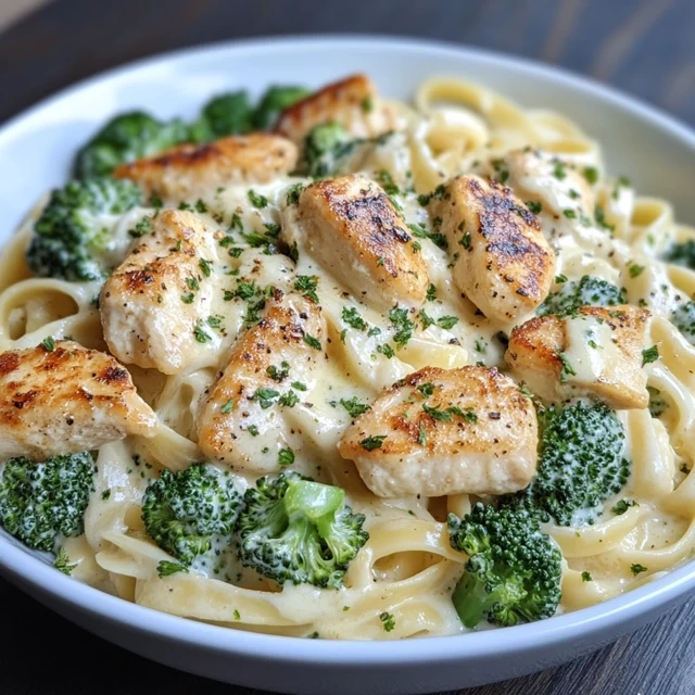Chicken Alfredo with Broccoli