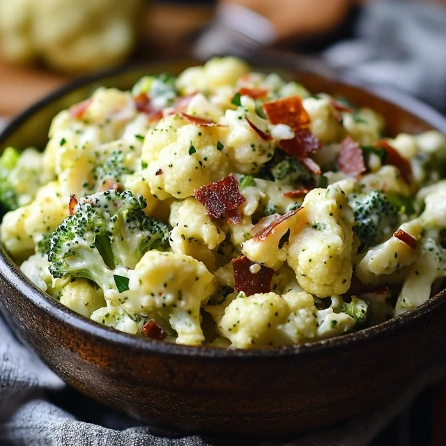 Amish Broccoli Cauliflower Salad