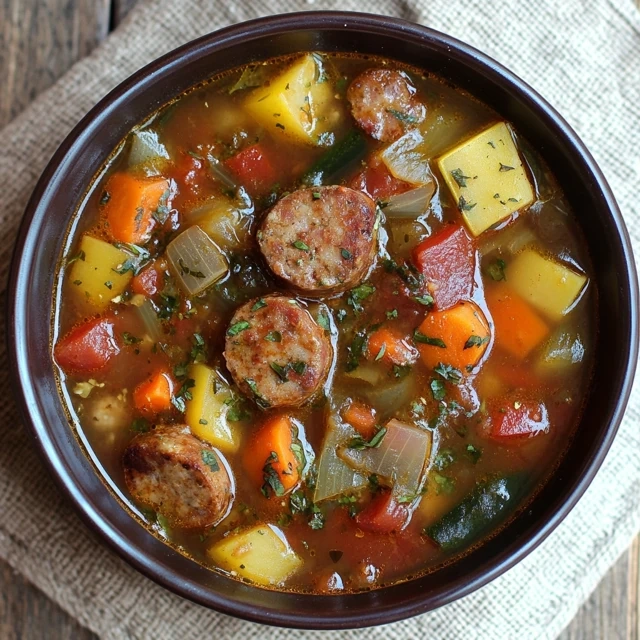 Easy Smoked Sausage and Vegetable Soup