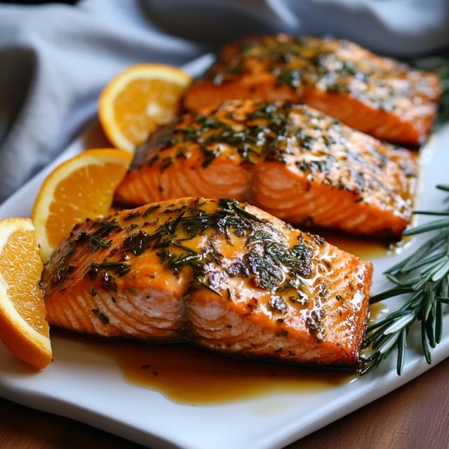 Orange Rosemary Glazed Salmon