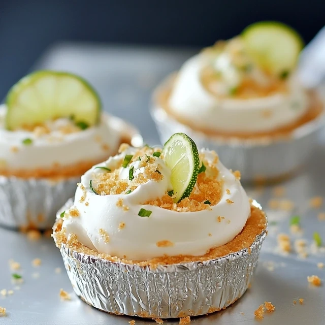 Mini frozen key lime pies
