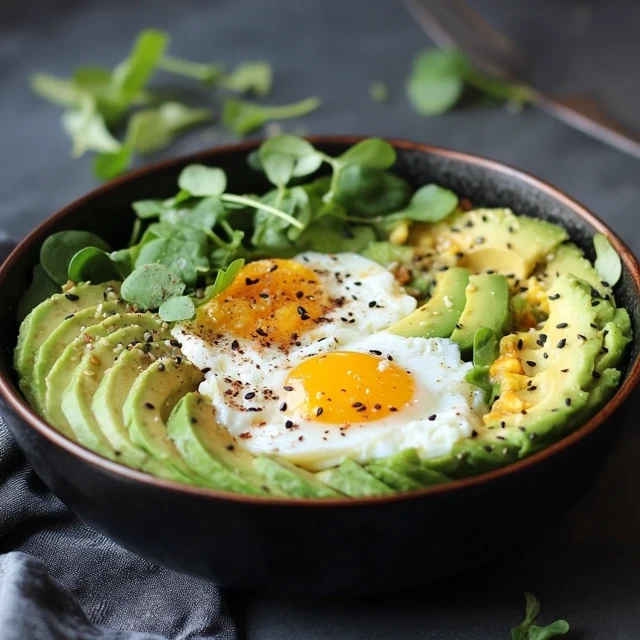 Avocado And Egg Breakfast Bowl