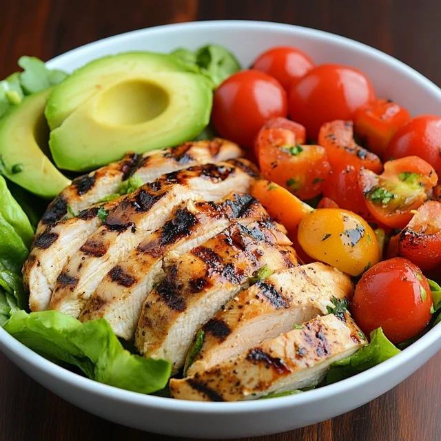 Grilled Chicken and Avocado Salad