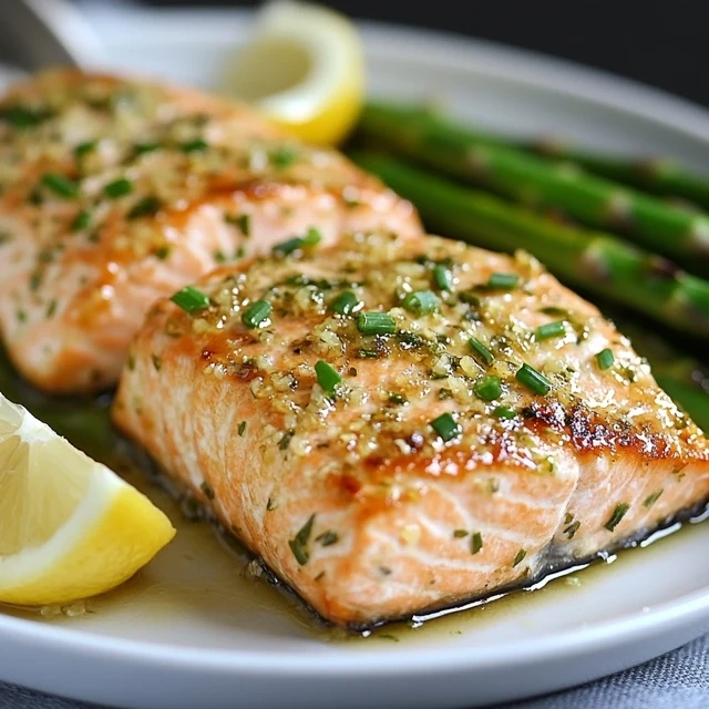 lemon garlic salmon and asparagus