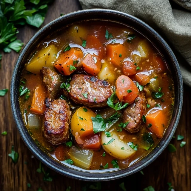 Easy Smoked Sausage and Vegetable Soup
