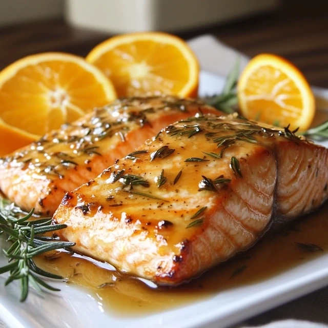 Orange Rosemary Glazed Salmon