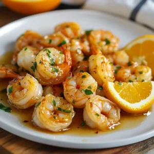 Orange Garlic Shrimp Dish