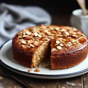 Caramel-Soaked Almond Cake: Irresistible Dessert