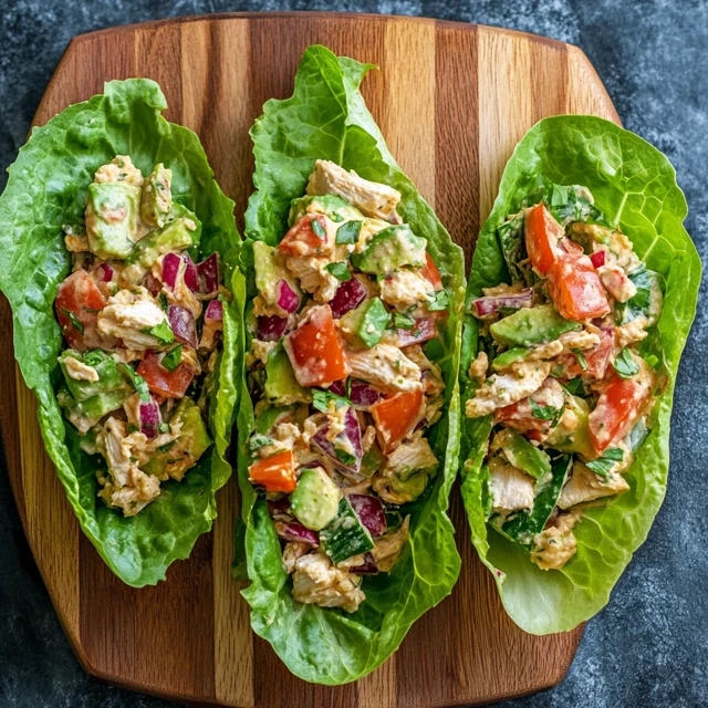 BLTA Chicken Salad Lettuce Wraps