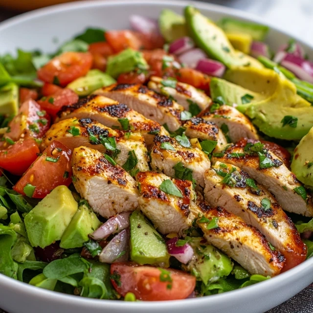 Grilled Chicken and Avocado Salad