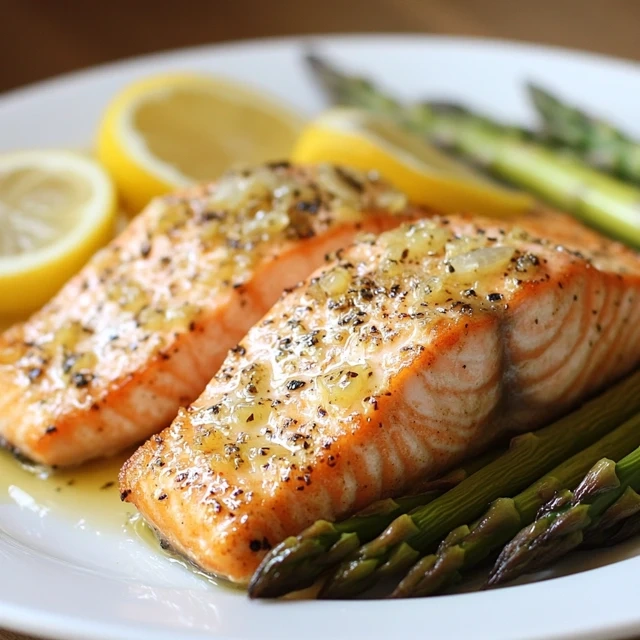 lemon garlic salmon and asparagus