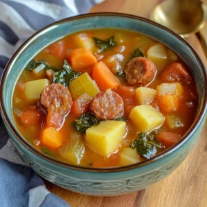 Easy Smoked Sausage and Vegetable Soup