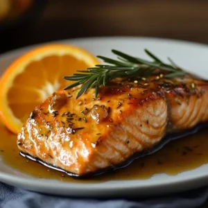 Orange Rosemary Glazed Salmon