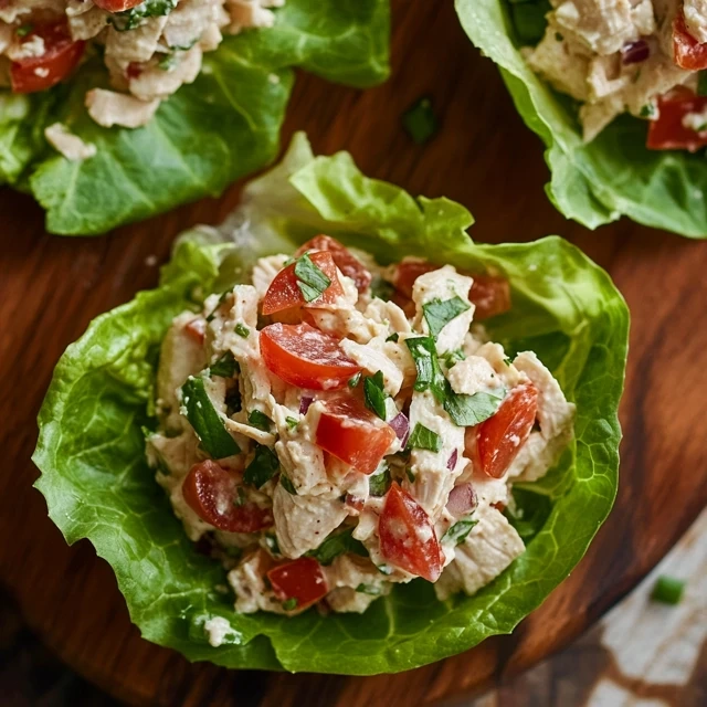 BLTA Chicken Salad Lettuce Wraps