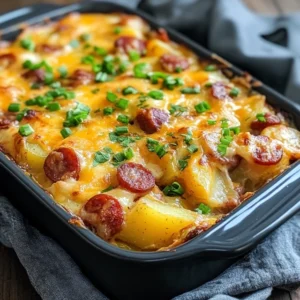 Cheese Potato and Smoked Sausage Casserole