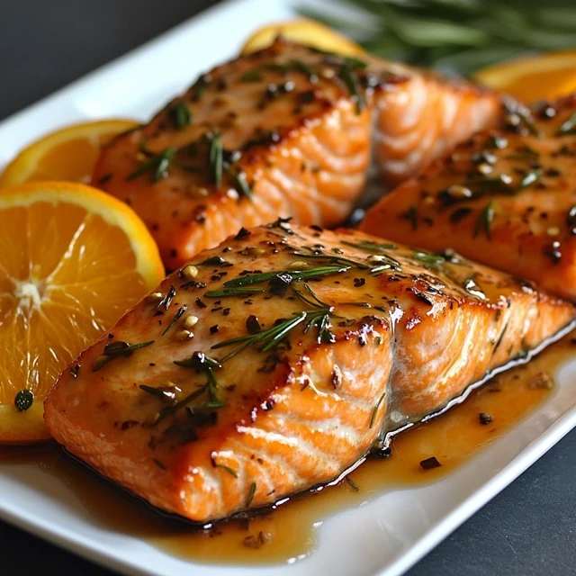 Orange Rosemary Glazed Salmon