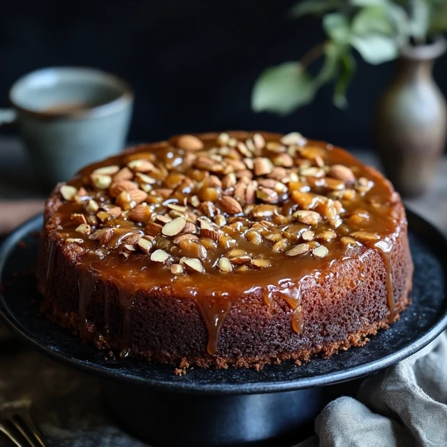 Caramel-Soaked Almond Cake