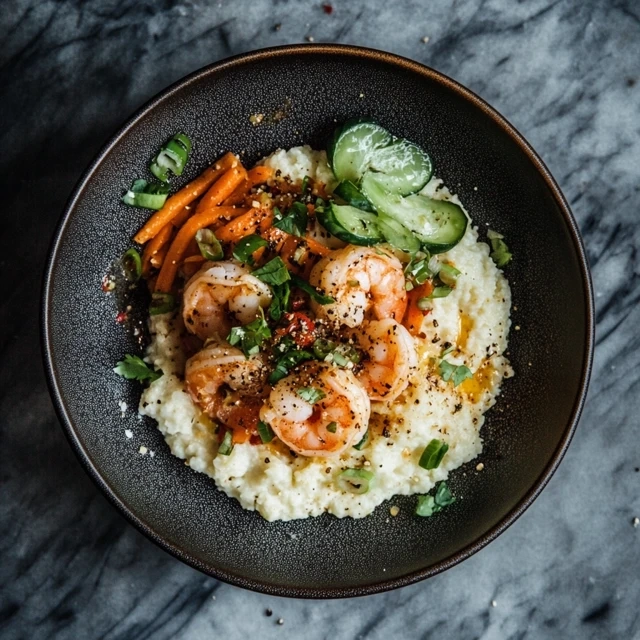 Shrimp And Cauliflower Grits