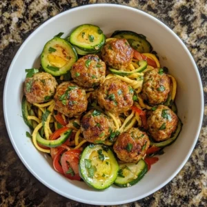 Turkey Meatballs And Zoodles