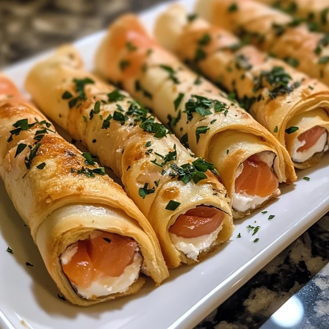 Smoked Salmon And Cream Cheese Roll-Ups