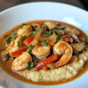 Shrimp And Cauliflower Grits