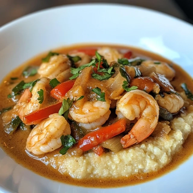 Shrimp And Cauliflower Grits
