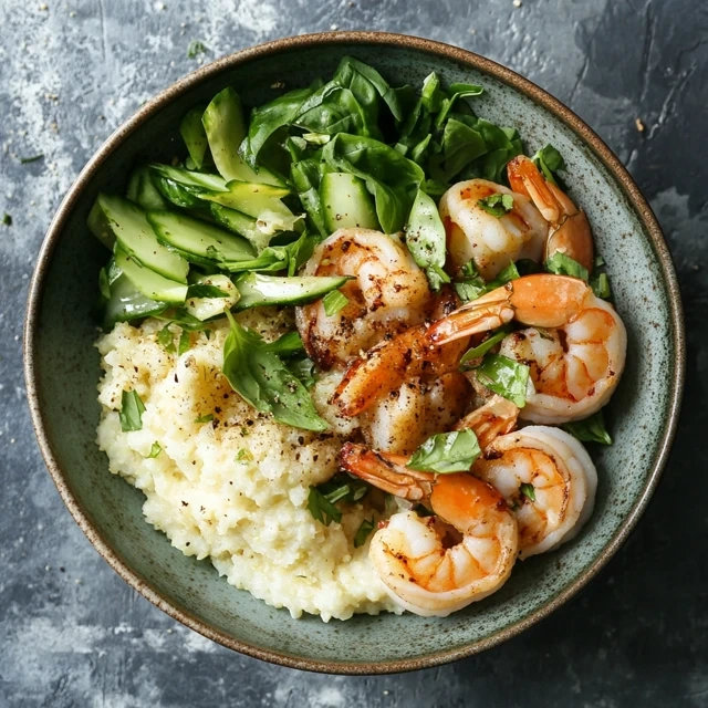 Shrimp And Cauliflower Grits
