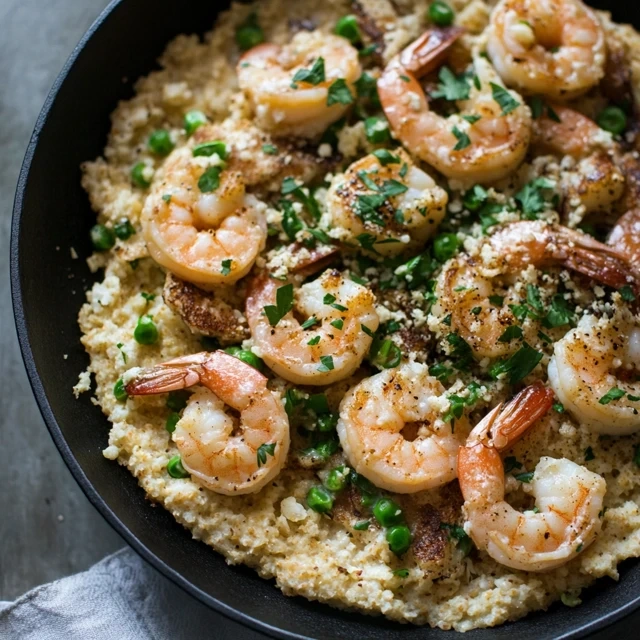 Shrimp And Cauliflower Grits