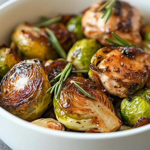 Balsamic Roasted Brussels Sprouts And Chicken