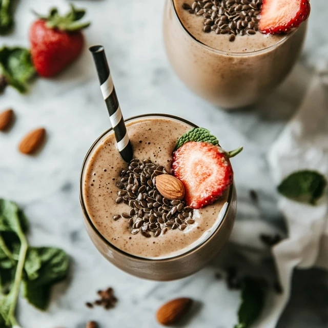 Almond Butter And Flaxseed Smoothie