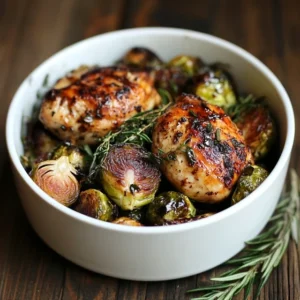 Balsamic Roasted Brussels Sprouts And Chicken