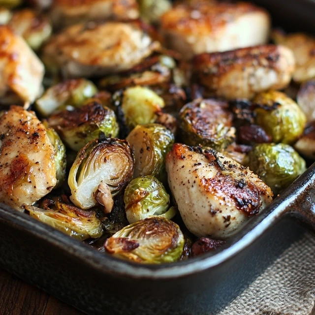 Balsamic Roasted Brussels Sprouts And Chicken